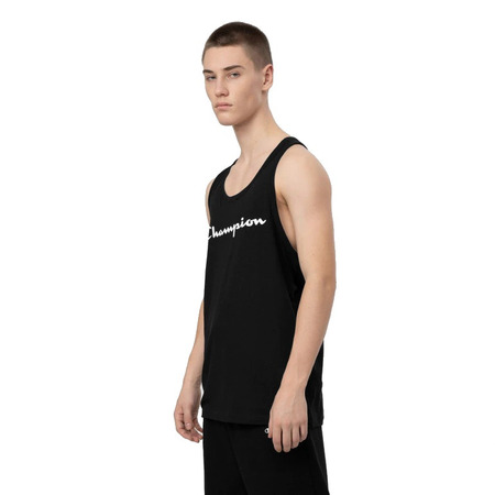 Champion Legacy Contrast Scrip Logo Tank Top "Black"