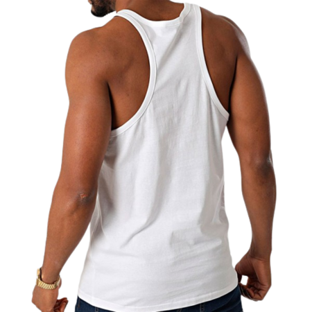 Champion Legacy Cotton Contrast Scrip Logo Tank Top "White"