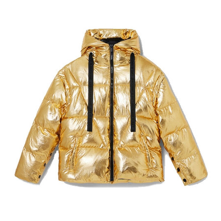 Desigual Golden Padded Jacket with Detachable Sleeves