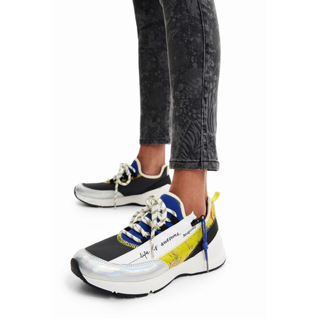 Desigual Patchwork zip-up Running Sneakers