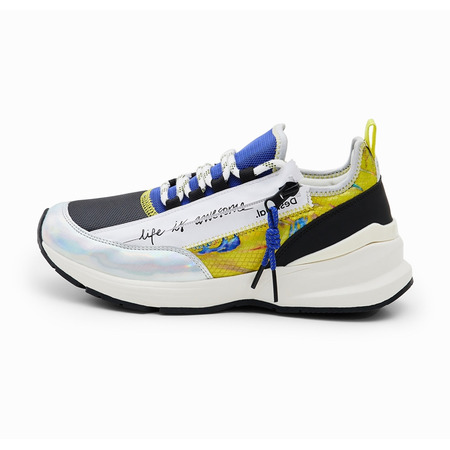 Desigual Patchwork zip-up Running Sneakers