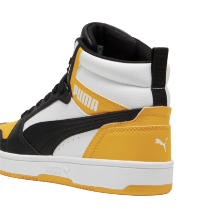 Puma Rebound V6 Mid Jr "White-Racing Yellow"