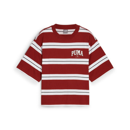 PUMA SQUAD Striped Tee "Intense Red"