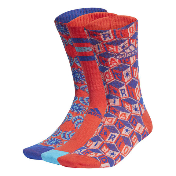 Adidas FARM Rio Crew Socks 3 Pairs "AOP Multicolor"