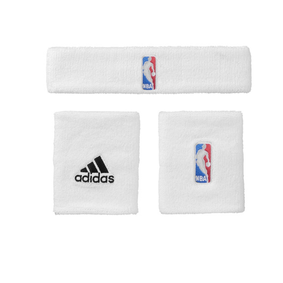 Adidas NBA Set Muñequeras y Cinta (blanco)