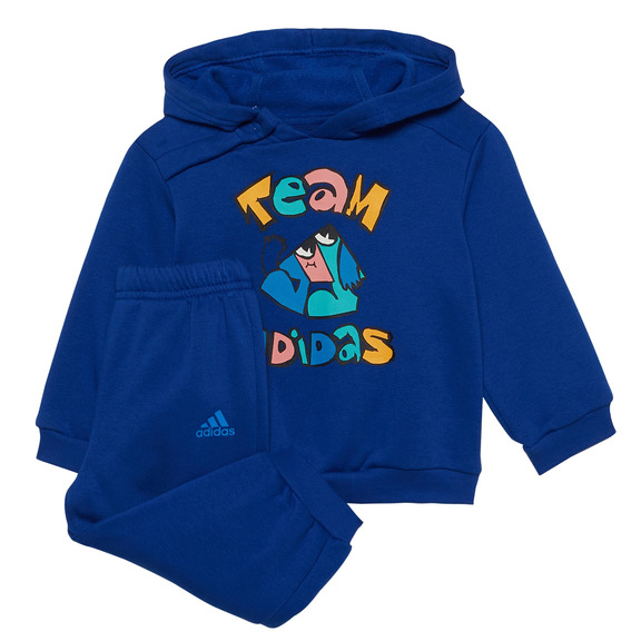 Adidas Oversized Fleece Jogger Set "Blue"