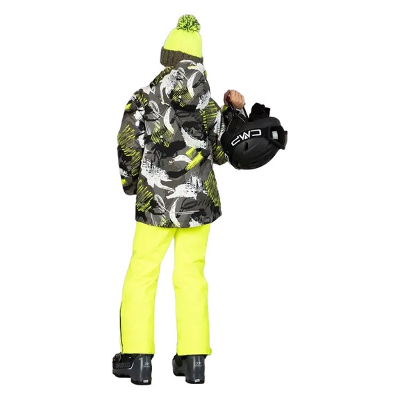 Campagnolo Boy's Freeride Ski Jacket "Olive-Yellow Flujo"