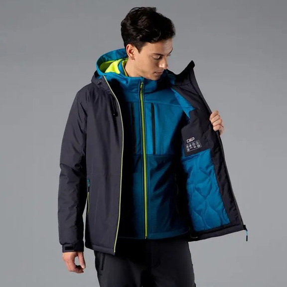 Campagnolo Men's Padded Jacket in ripstop fabric "Sage"