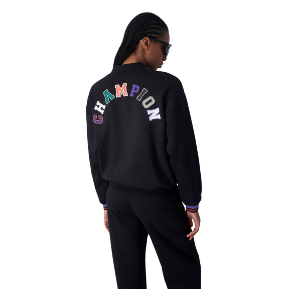 Champion Bookstore Logo Bomber Sweatshirt "Black"