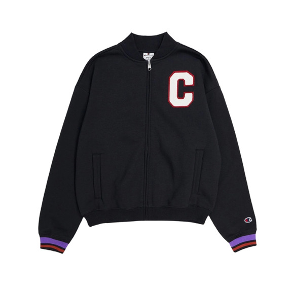 Champion Bookstore Logo Bomber Sweatshirt "Black"