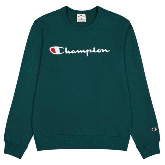 Champion Embroidered Big Logo Crewneck Sweatshirt "Forest Green"