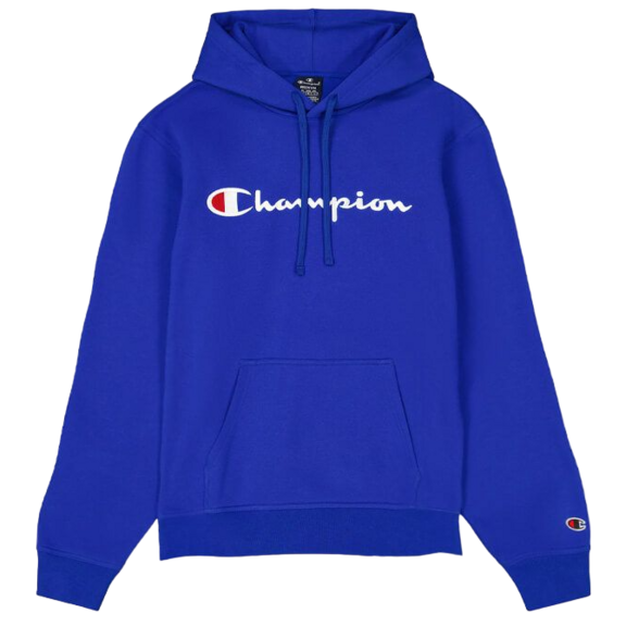 Champion Embroidered Big Logo Fleece Hoodie "Blue"