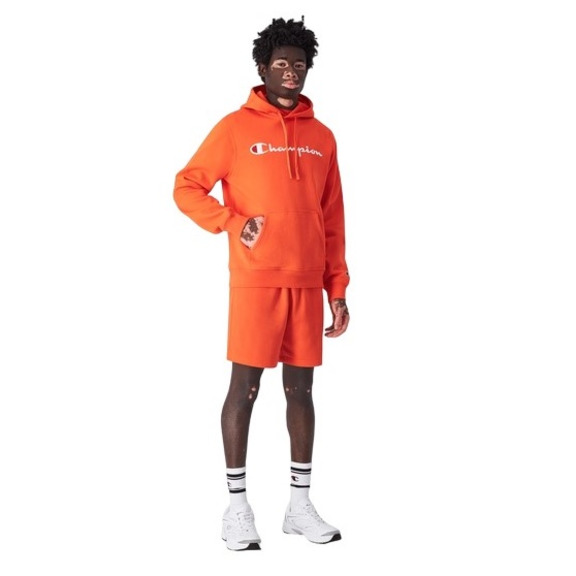 Champion Embroidered Big Logo Fleece Hoodie "Orange"