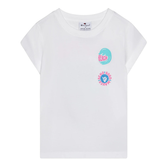 Champion Girl`s Graphic Crewneck T-shirt "White"