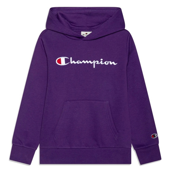 Champion Kids Big Logo Fleece Hoodie "Dark Purple"