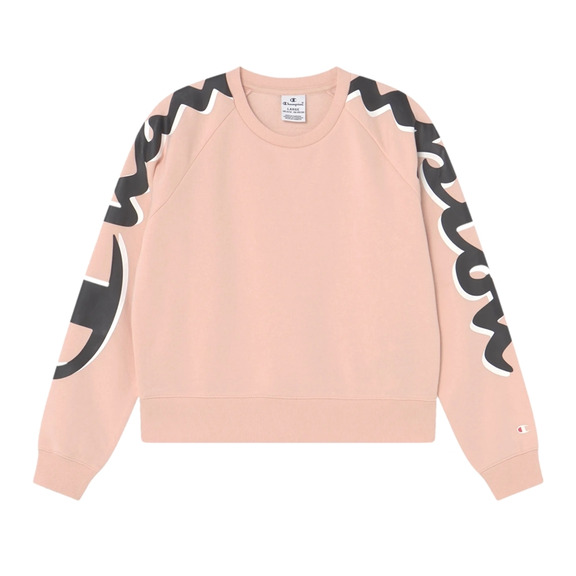 Champion Girls Legacy Logo Crewneck Sweatshirt "Rose Tane"