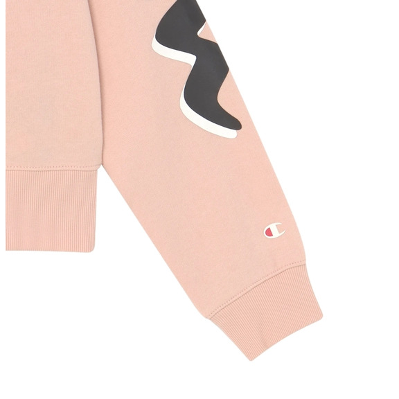 Champion Girls Legacy Logo Crewneck Sweatshirt "Rose Tane"