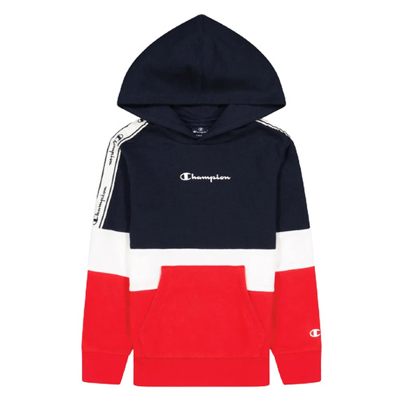 Champion Legacy Colour Block Script Logo Hoodie "Navy"