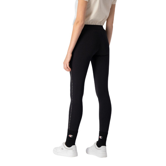 Champion Legacy Contrast Trim Cotton Leggings "Black"