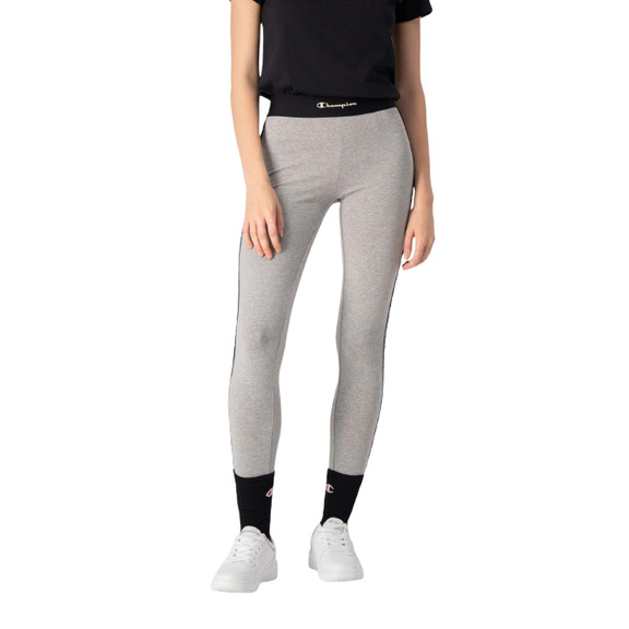 Champion Legacy Contrast Trim Cotton Leggings "Gray"