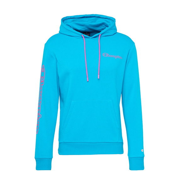 Champion Legacy Spray Neon Hooded Sweatshirt "Blue Cyan Flour"