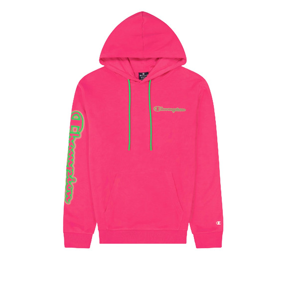 Champion Legacy Spray Neon Hooded Sweatshirt "Pink Fucsia Flour"