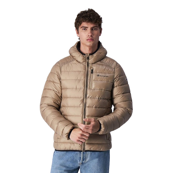 Champion Lightweight Nylon Hooded Jacket "Beige"