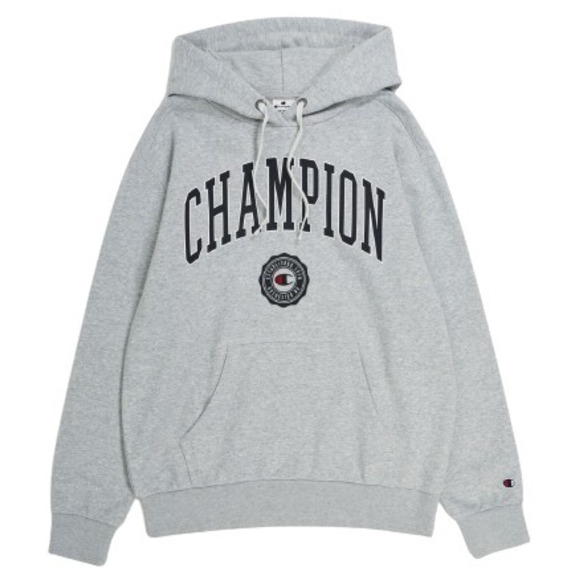 Champion Rochester Bookstore Hooded Big Logo "Medium Grey"