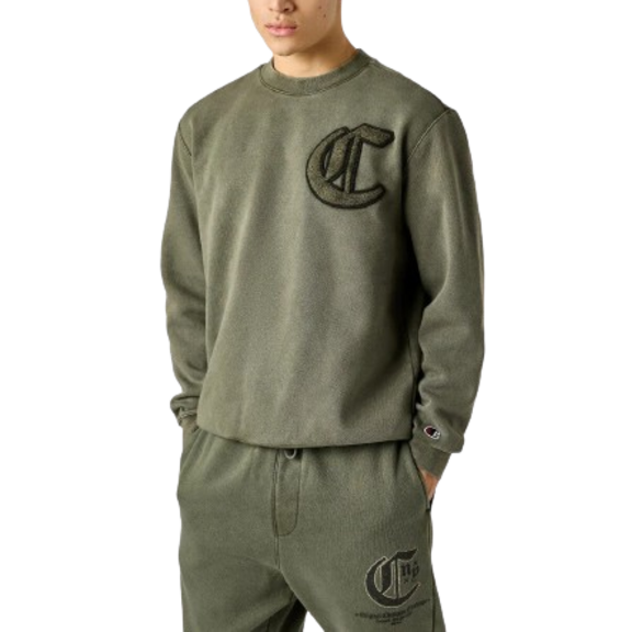 Champion Rochester Garment-Dyed Heavy Fleece Sweatshirt "Olive Green"