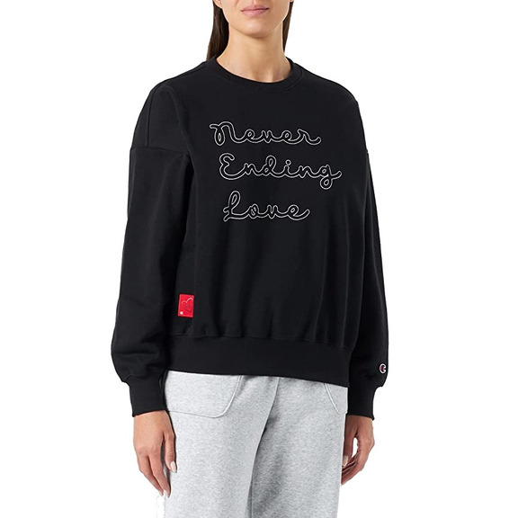 Champion Rochester Wmns Made of Love Sweat Crewneck "Black"