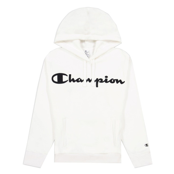 Champion Wn´s Legacy Script Logo Polar Fleece Hoodie "White"