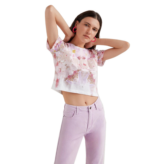 Desigual Amore Cropped T-Shirt