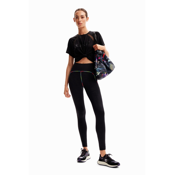 Desigual Contrasting Sport Leggings "Black"