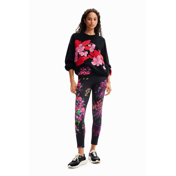 Desigual Floral Sport Leggings "Magical Fuxia"