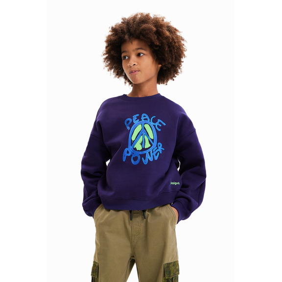 Desigual Junior Oversize Peace Sweatshirt "Blue"