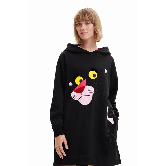 Desigual Short Pink Panther Sweatshirt Dress