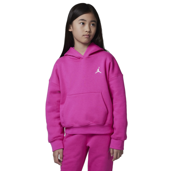 Jordan Girls Brooklyn Essentials Pullover Hoodie "Fire Pink"