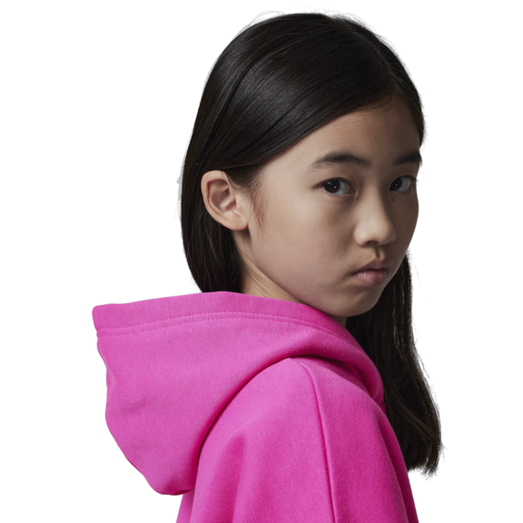 Jordan Girls Brooklyn Essentials Pullover Hoodie "Fire Pink"