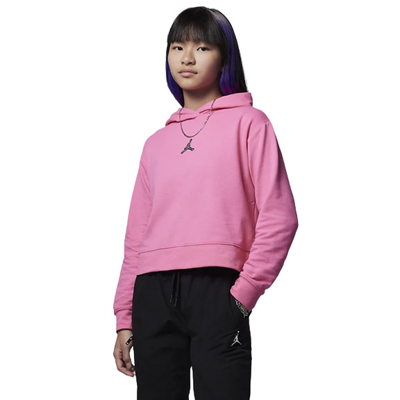 Jordan Girls Essentials Shine Pullover Hoodie "Pinksicle"