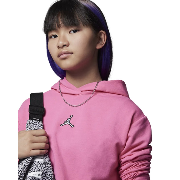 Jordan Girls Essentials Shine Pullover Hoodie "Pinksicle"