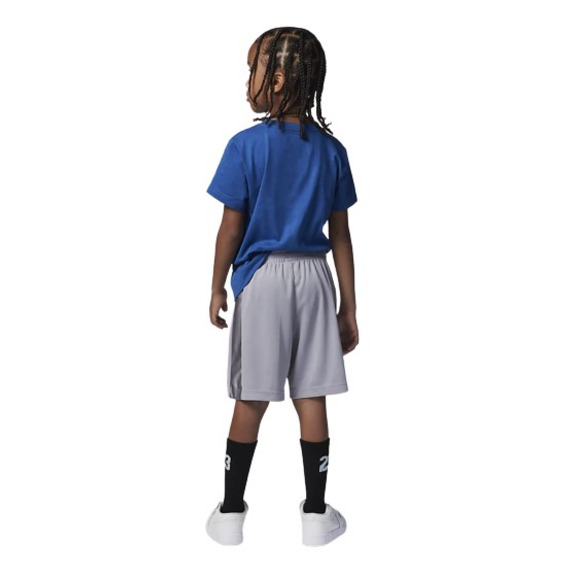 Conjunto Jordan Infants JDB Court Air Tee + Short Mesh Set "Cemen Grey-True Blue"