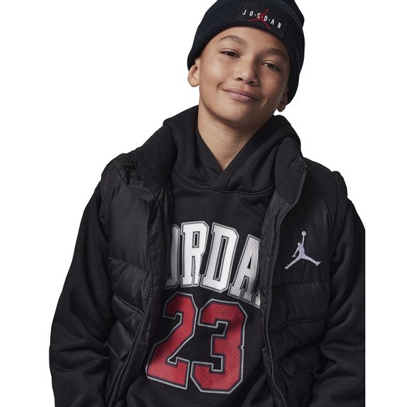 Jordan Kids Logo 23 Fleece Pullover Hoodie "Black"