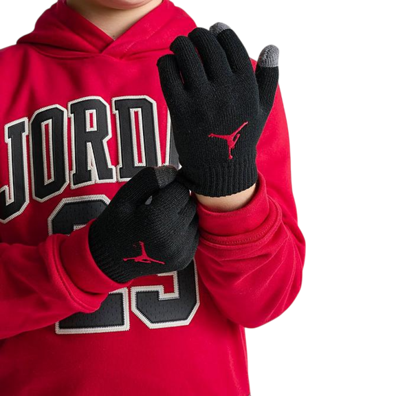 Jordan Kids Pom-Pon Beanie and Gloves 2Piece Set "Black"