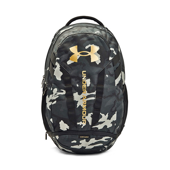 Mochila UA Hustle 5.0 "Black Metallic Gold"