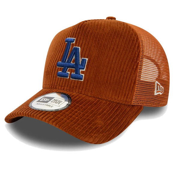 New Era MLB LA Dodgers Cord 9FORTY E-Frame Adjustable Trucker Cap "Brown"