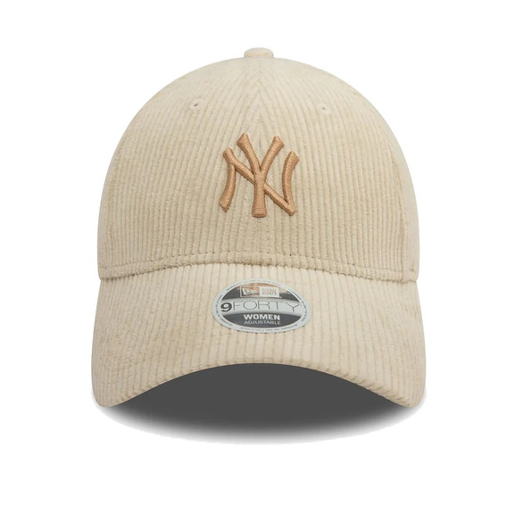 New Era MLB Womans NY Yankees Cord 9FORTY Adjustable Cap "Light Beige"