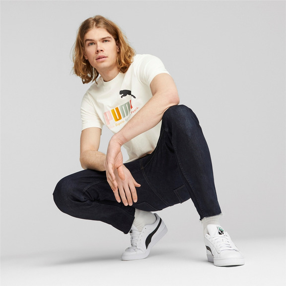 Puma ESS+ Multicolor Tee "Warm White"