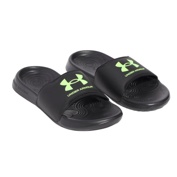 UA Boys' Ignite Select Slides "Black-Hyper Green"