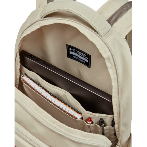 UA Hustle 6.0 Backpack "Khaki Base-Taupe Dusk"