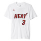 Adidas NBA Camiseta Game Time Miami Heat Wave Nº 3 (blanco)